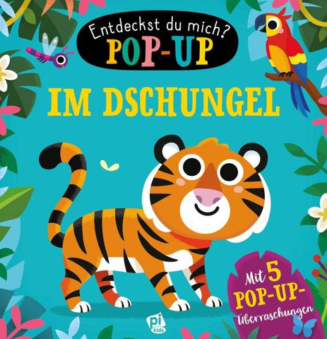 Im Dschungel - Entdeckst du mich? Pop-up-Buch - Pappbilderbuch mit bunten Pop-ups und lustigen Reimen