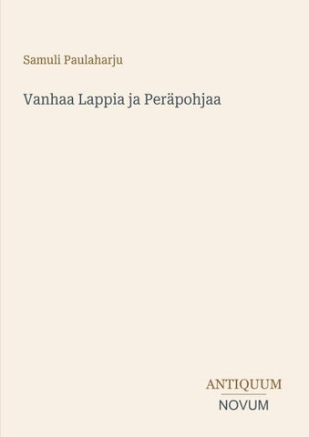 Vanhaa Lappia ja Peräpohjaa