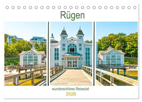Rügen - wunderschönes Reiseziel (Tischkalender 2026 DIN A5 quer), CALVENDO Monatskalender