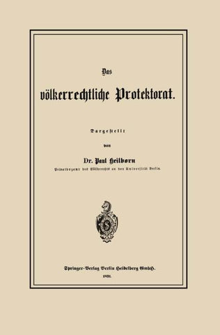 Das völkerrechtliche Protektorat