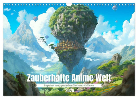 Zauberhafte Anime Welt (Wandkalender 2026 DIN A3 quer), CALVENDO Monatskalender