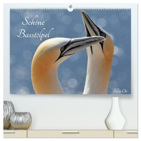 Schöne Basstölpel (hochwertiger Premium Wandkalender 2026 DIN A2 quer), Kunstdruck in Hochglanz