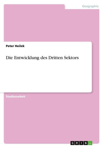 Die Entwicklung des Dritten Sektors