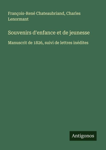 Souvenirs d'enfance et de jeunesse
