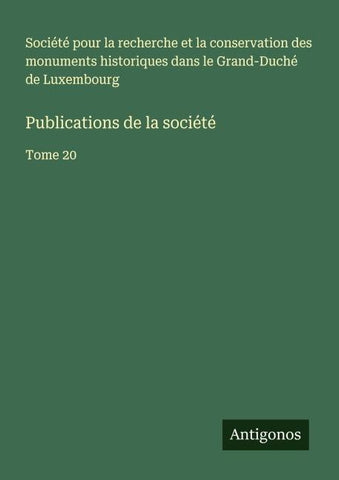 Publications de la société