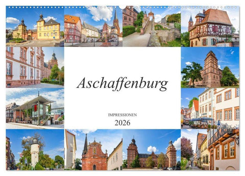 Aschaffenburg Impressionen (Wandkalender 2026 DIN A2 quer), CALVENDO Monatskalender