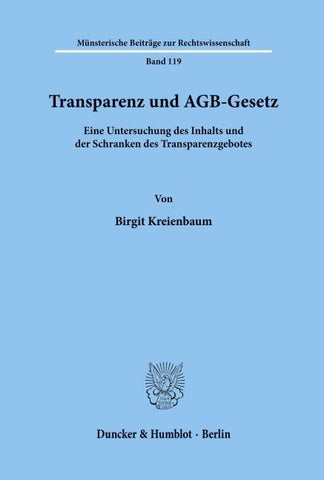 Transparenz und AGB-Gesetz.