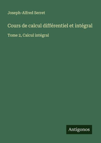 Cours de calcul différentiel et intégral
