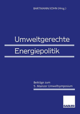 Umweltgerechte Energiepolitik