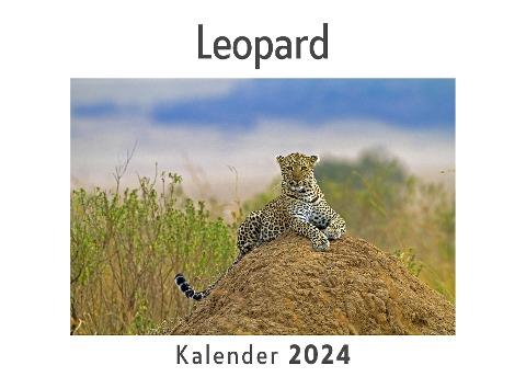 Leopard (Wandkalender 2024, Kalender DIN A4 quer, Monatskalender im Querformat mit Kalendarium, Das perfekte Geschenk)