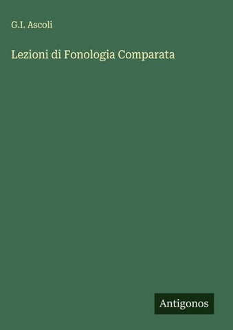 Lezioni di Fonologia Comparata