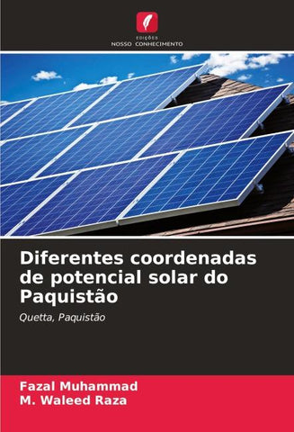 Diferentes coordenadas de potencial solar do Paquistão