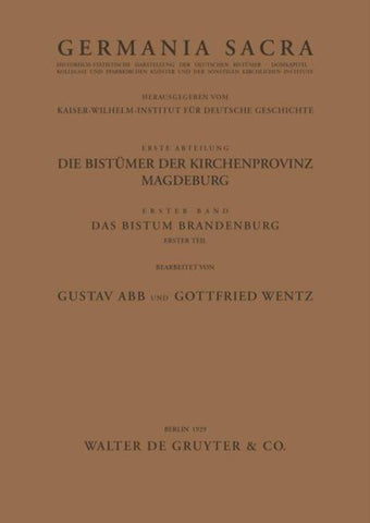 Das Bistum Brandenburg. Teil 1