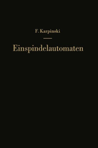 Einspindelautomaten