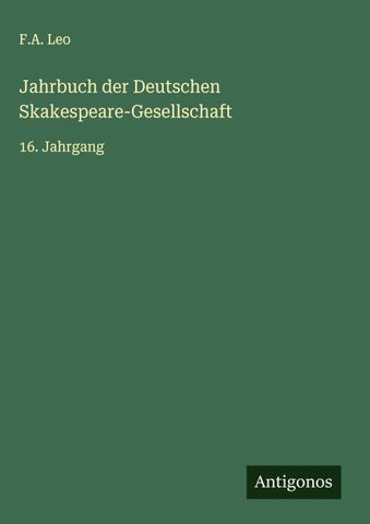 Jahrbuch der Deutschen Skakespeare-Gesellschaft