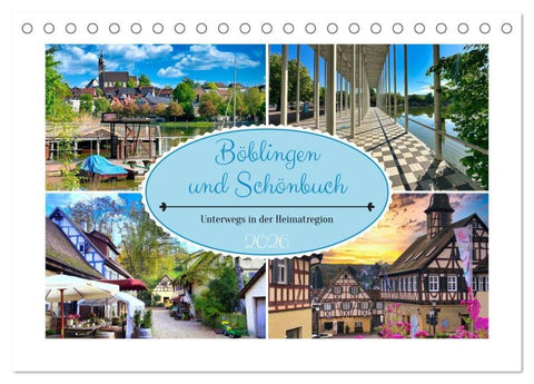 Böblingen und Schönbuch (Tischkalender 2026 DIN A5 quer), CALVENDO Monatskalender