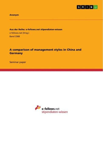 A comparison of management styles in China and Germany