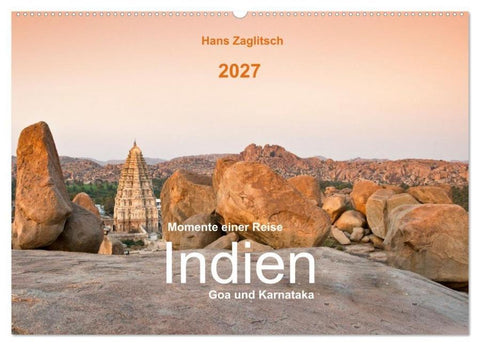 Momente einer Reise - Goa und Karnataka (Wandkalender 2027 DIN A2 quer), CALVENDO Monatskalender