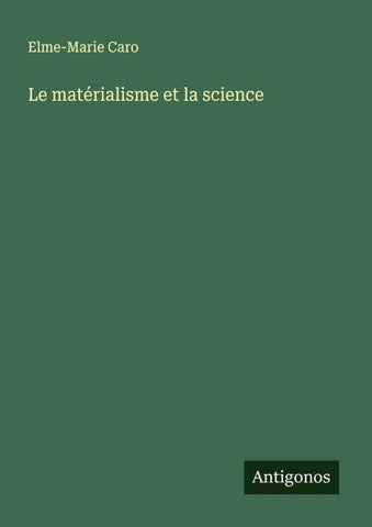 Le matérialisme et la science