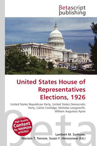 United States House of Representatives Elections, 1926