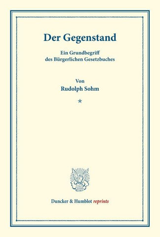 Der Gegenstand.