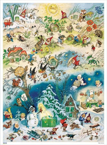Adventskalender 'Vier Jahreszeiten' 29 x 39 cm