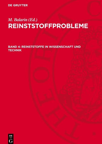 Reinststoffe in Wissenschaft und Technik