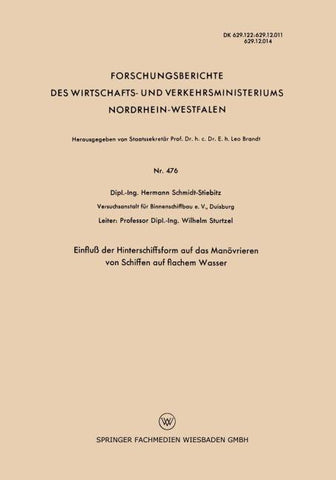 Einfluß der Hinterschiffsform auf das Manövrieren von Schiffen auf flachem Wasser