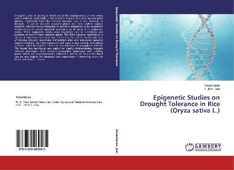Epigenetic Studies on Drought Tolerance in Rice (Oryza sativa L.)