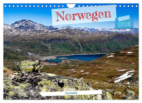 Norwegen Wanderbar (Wandkalender 2026 DIN A4 quer), CALVENDO Monatskalender