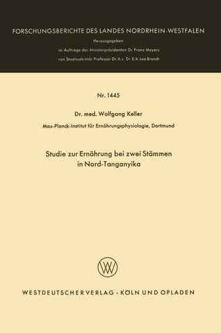 Studie zur Ernährung bei zwei Stämmen in Nord-Tanganyika