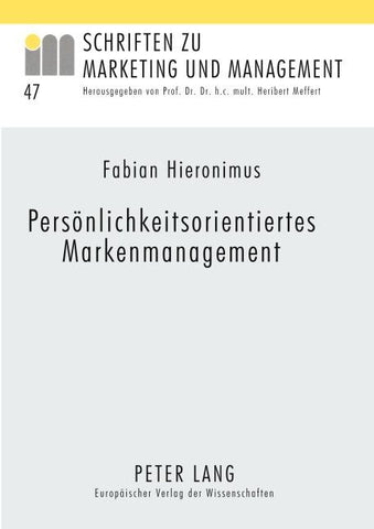 Persönlichkeitsorientiertes Markenmanagement
