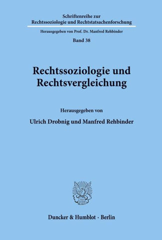 Rechtssoziologie und Rechtsvergleichung.