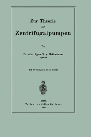 Zur Theorie der Zentrifugalpumpen