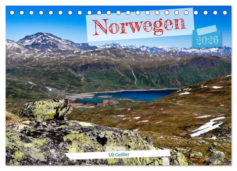 Norwegen Wanderbar (Tischkalender 2026 DIN A5 quer), CALVENDO Monatskalender