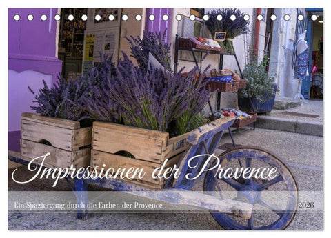 Impressionen der Provence (Tischkalender 2026 DIN A5 quer), CALVENDO Monatskalender