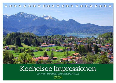 Kochelsee Impressionen - Ein Jahr in Bildern am Ufer der Stille (Tischkalender 2026 DIN A5 quer), CALVENDO Monatskalender