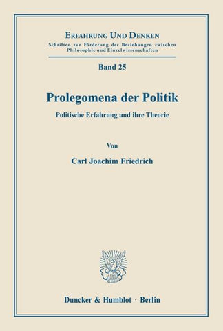 Prolegomena der Politik.