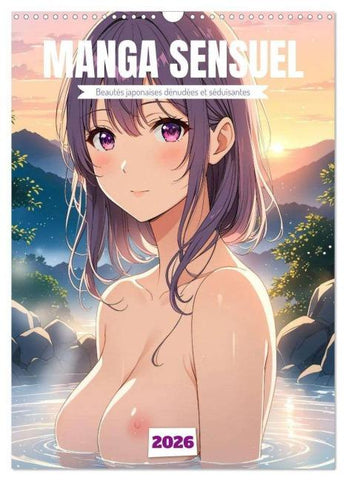 MANGA SENSUEL - Beautés japonaises dénudées et séduisantes (Calendrier mural 2026 DIN A3 horizontal), CALVENDO calendrier mensuel