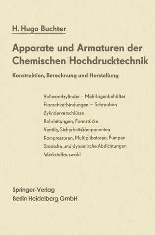 Apparate und Armaturen der Chemischen Hochdrucktechnik
