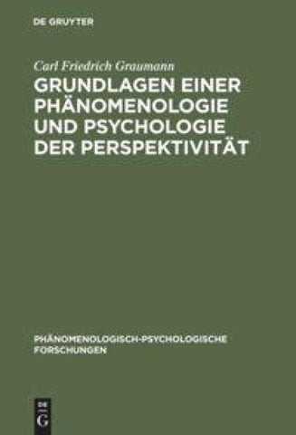 Grundlagen einer Phänomenologie und Psychologie der Perspektivität