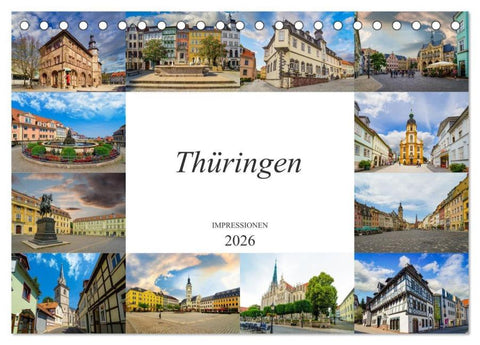 Thüringen Impressionen (Tischkalender 2026 DIN A5 quer), CALVENDO Monatskalender