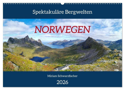 Spektakuläre Bergwelten Norwegen (Wandkalender 2026 DIN A2 quer), CALVENDO Monatskalender