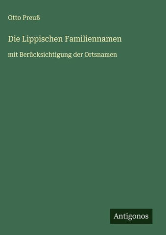 Die Lippischen Familiennamen