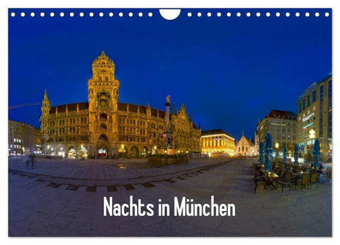 Nachts in München (Wandkalender 2026 DIN A4 quer), CALVENDO Monatskalender