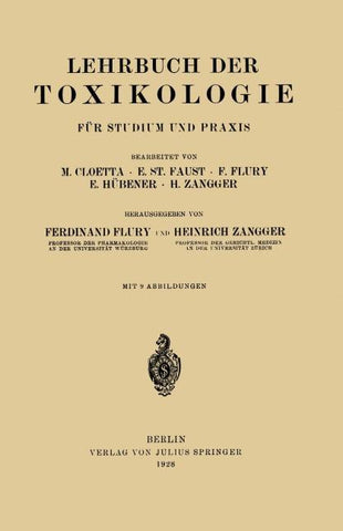 Lehrbuch der Toxikologie für Studium und Praxis