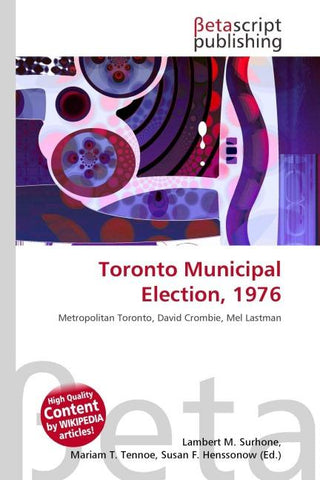 Toronto Municipal Election, 1976
