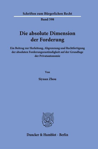 Die absolute Dimension der Forderung