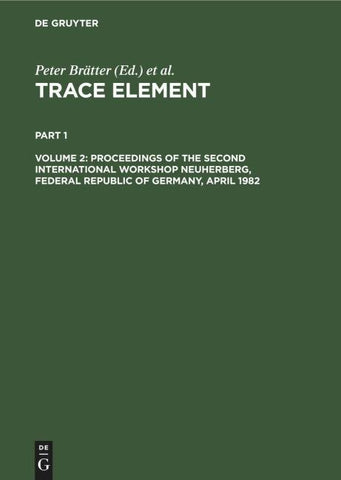 Proceedings of the Second International Workshop Neuherberg, Federal Republic of Germany, April 1982
