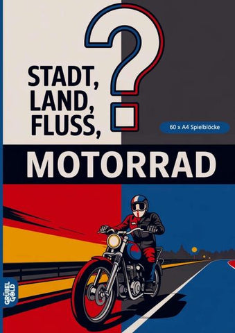Stadt, Land, Fluss, Motorrad
